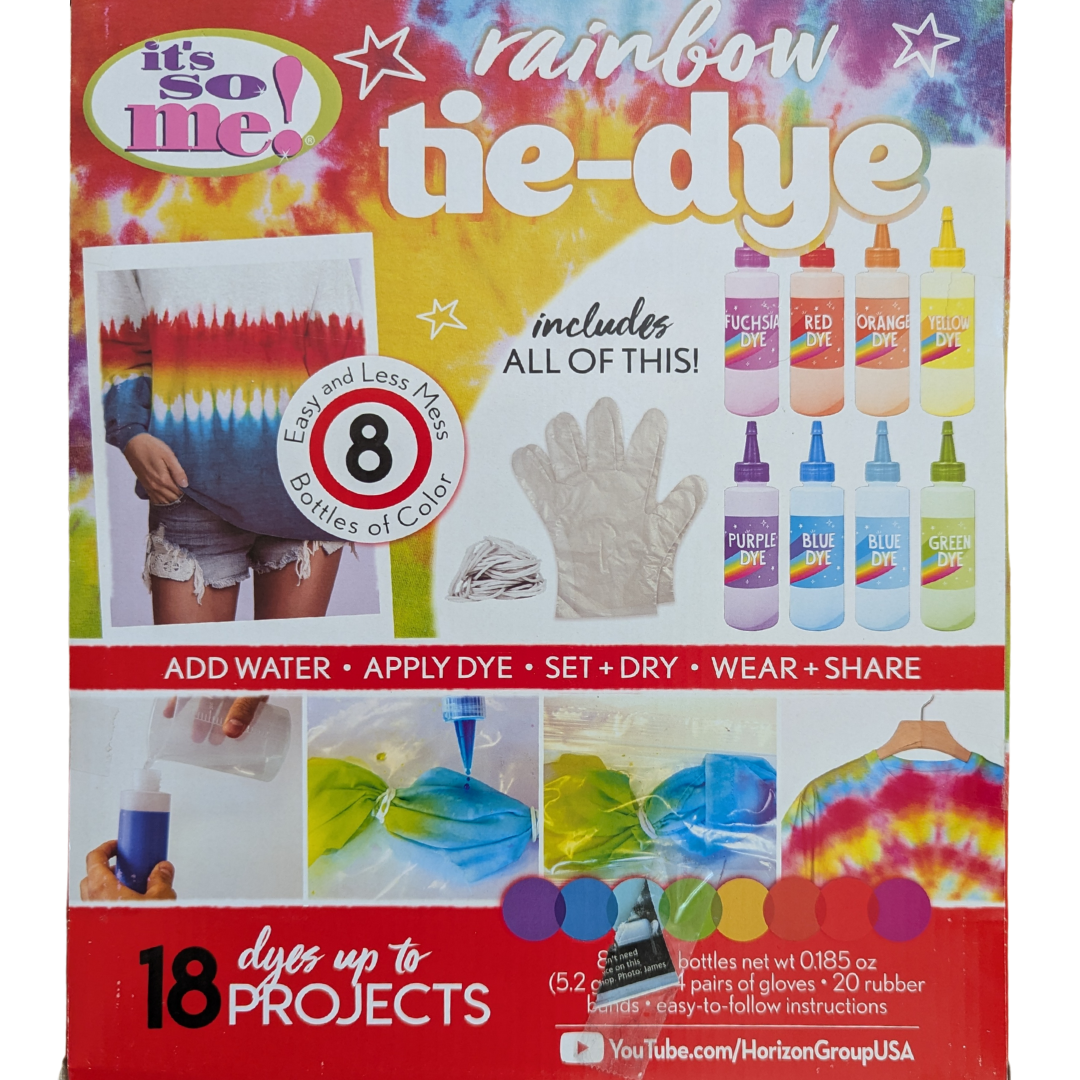 Just My Style Radical Rainbow Tie-Dye Kit by Horizon Group USA, Create 18 Projects with 8 Colors by Just My Style